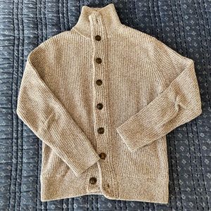 J.Crew Oatmeal Flecked Cotton Button Cardigan